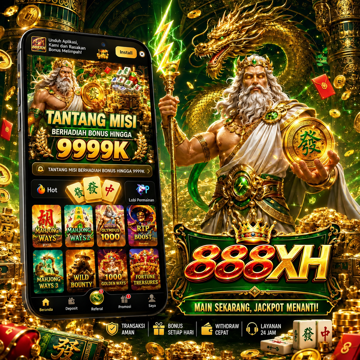 888XH - 888xh Dowdload & Install Aplikasi Slot Asli Minimal Bet 400 Perak
